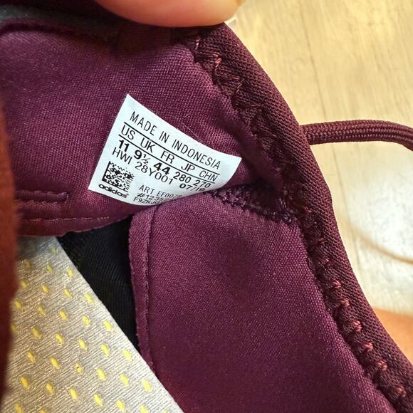 Adidas Kaptir X women’s running shoes 11 Burgundy Wine NEW EF0078 - Picture 11 of 12
